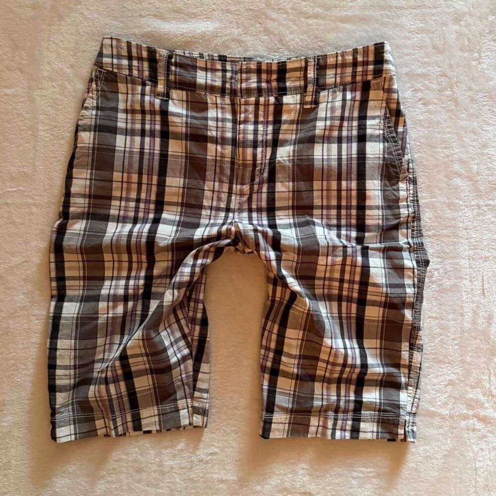 y2k women's plaid shorts